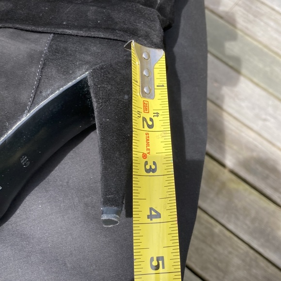 Black Suede OTK Heeled Boots - Picture 10 of 14